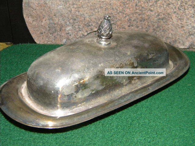 Wm Rogers 1930 ' S Silver Plated Butter Dish Flatware & Silverware photo