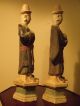 Pair Antique Chinese Ming Dynasty Statues,  15 3/8 