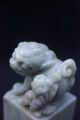 Antique Chinese Carved 19c.  Or 20c Foo Lion Temple Dog Soapstone Seal Jade/ Hardstone photo 10