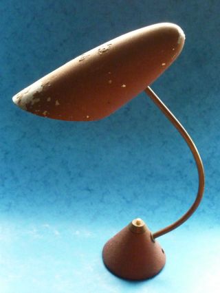 Classic Mid Century Modern Gooseneck Table Desk Lamp.  All,  Needs Some Tlc photo