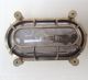 Vintage Industrial Lamp / Light - Brass Bunker Fitting With Glass Dome & Cage 20th Century photo 3