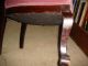 Antique Side Wood Chair Upholstered Rose 1900-1950 photo 2