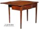 Swc - Cherry Serpentine Card Table With Drawer,  C.  1800 1800-1899 photo 1