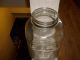 Vintage Large Square Glass Ribbed Coffee Jar Early 1900 ' S Rare Jars photo 3