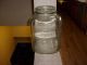 Vintage Large Square Glass Ribbed Coffee Jar Early 1900 ' S Rare Jars photo 4