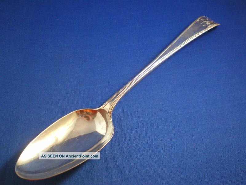 Georgian Silver Serving Spoon C1818 C.  Hollinshed United Kingdom photo