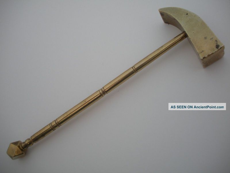 Very Old Bronze Metal Mason Jeweler Hammer Metalware photo