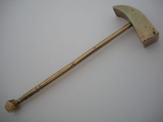 Very Old Bronze Metal Mason Jeweler Hammer photo