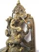 Antique Old Bronze Ganesh On Throne Shivling,  India.  Lost Wax India photo 3