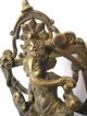 Antique Old Bronze Ganesh On Throne Shivling,  India.  Lost Wax India photo 5