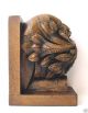 Green Man Gothic Bookend Medieval Carving Pagan English Carved Figures photo 1