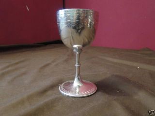 Small Victorian Goblet Silver Plate C.  1860 photo