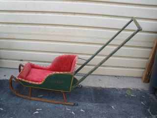 46775 Antique Victorian Child Youth Sled Sleigh photo