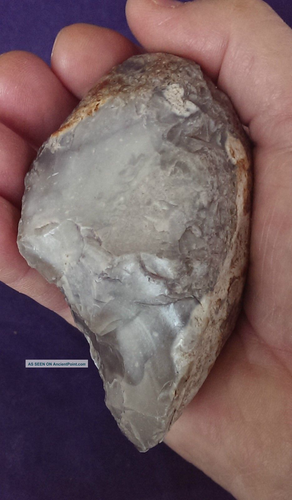 British Palaeolithic Flint Pebble Chopper Tool From Dorset England Neolithic & Paleolithic photo