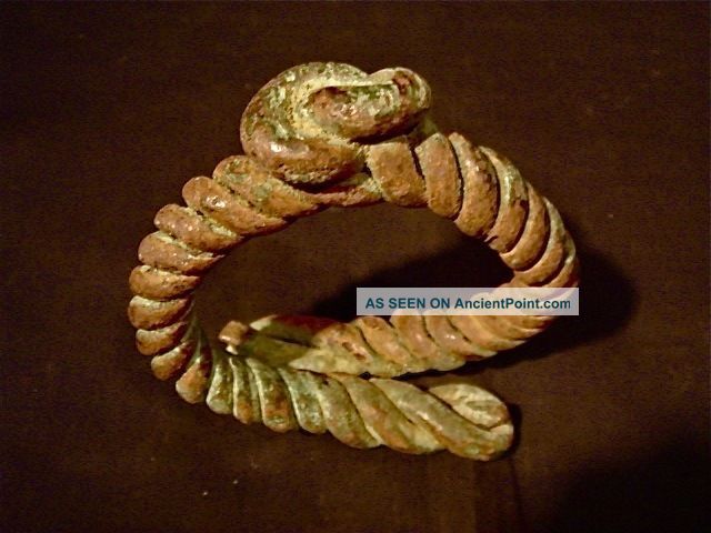 African Tribal Yoruba Bronze Bracelet,  Currency,  Jewelry,  Old Ethnographic Art Jewelry photo