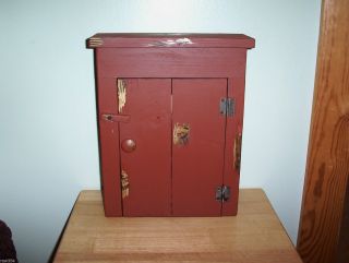 Handmade Primitive Medicine Wall Cabinet photo