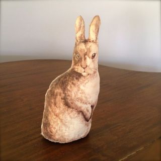Vintage Antique Primitive Arnold Print Works 1892 Bunny Rabbit photo