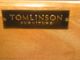 Vintage Slim Tomlison Furniture Burl Wood Console Key Table Dovetail Nightstand Post-1950 photo 10