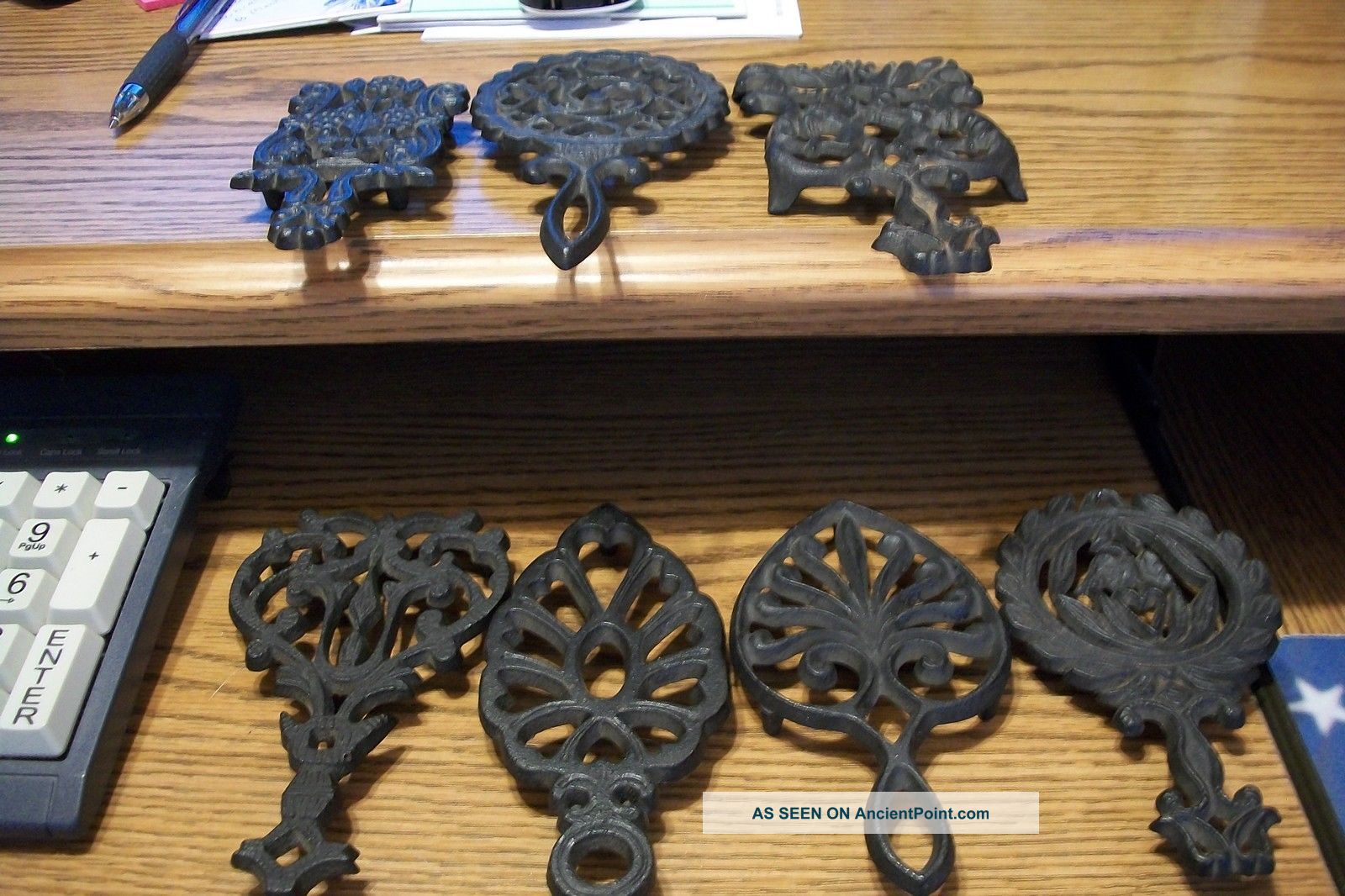 Wilton Cast Iron Vintage Trivets (total Of 7) Great Shape Trivets photo