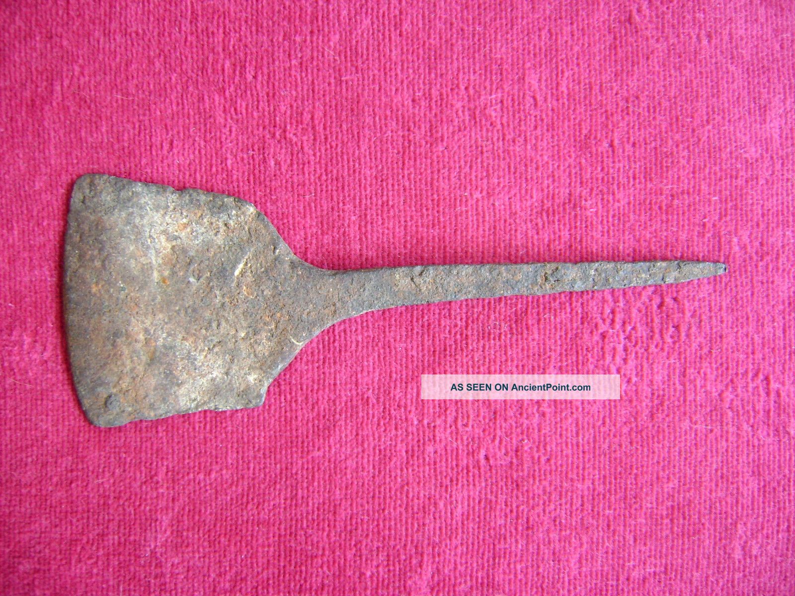 Exceptional Ottoman Period Fireplace Hand Forged Iron Ash Shovel 18th Century Primitives photo