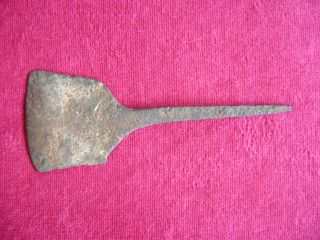 Exceptional Ottoman Period Fireplace Hand Forged Iron Ash Shovel 18th Century photo