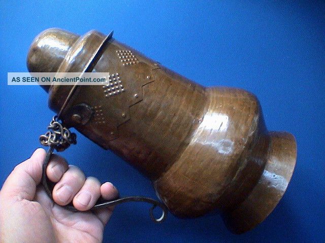 Gorgeous Large Antique Decorated Brass Islamic Jug,  19th Century Ad. Islamic photo