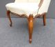 Gorgeous Vtg French White Accent Arm Chair Decorative Nails Cabriole Overstuffed Post-1950 photo 9