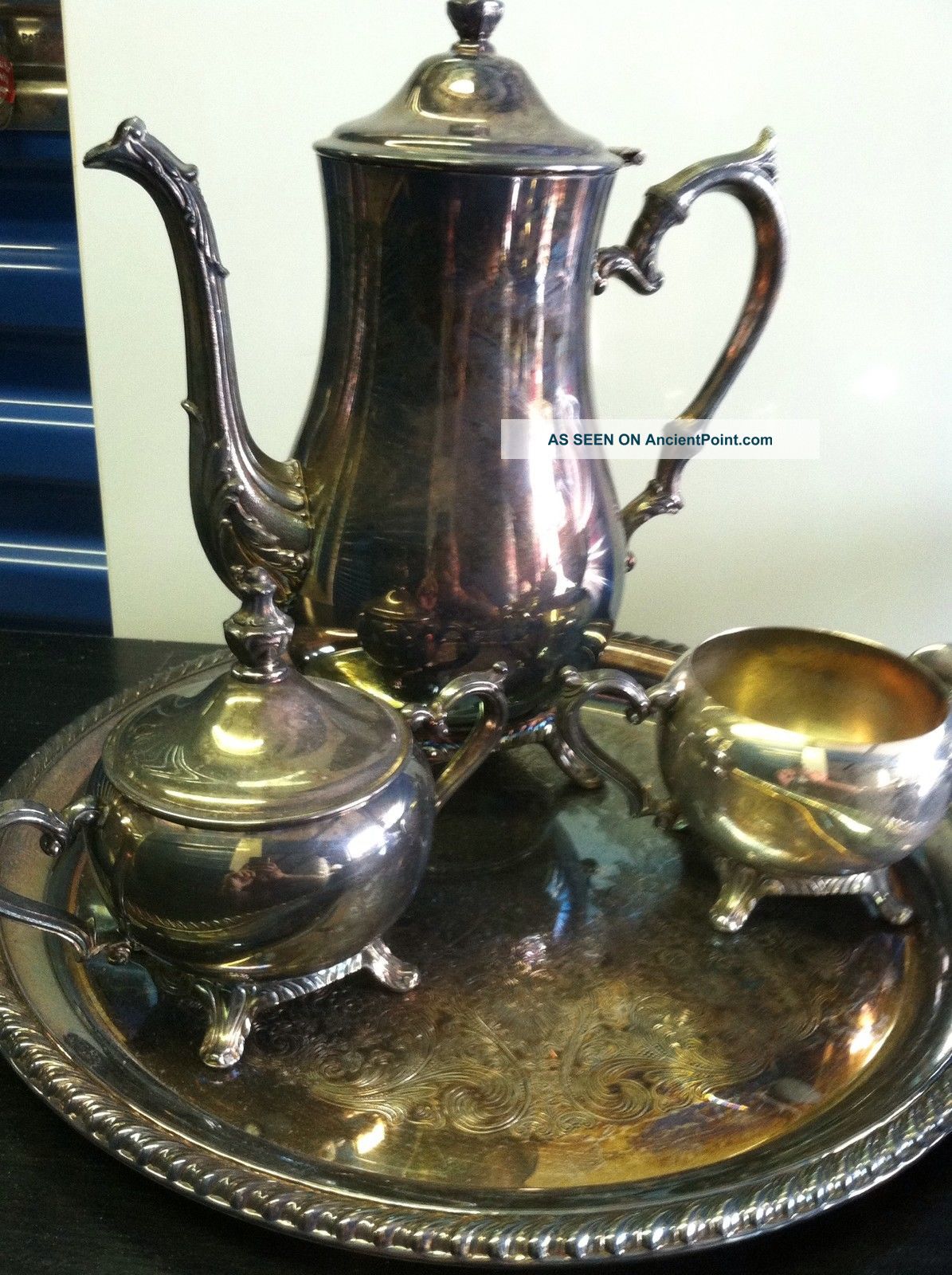 4 Piece Tea Set Silver Plated 