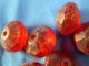 Collection Of Russian Red Faceted Glass Trade Beads Native American photo 2