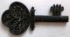 Antique Russian Cast Iron Skeleton Key Open Work - Kasli Foundry,  1747 Year Metalware photo 1