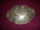 Antique Sterling Silver Dish Very Ornate Flower & Stuff Dishes & Coasters photo 8