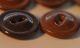 36 Vintage Antique Brown China Button Minor Wear Shabby 5/8 