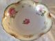Antique Vintage Porclain German Serving Bowl Euc Roses With Scalloped Edges Bowls photo 2
