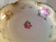 Antique Vintage Porclain German Serving Bowl Euc Roses With Scalloped Edges Bowls photo 3
