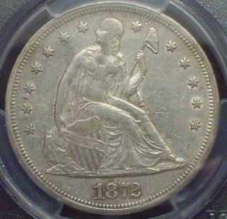 1872 Pcgs Seated Liberty Silver Dollar Au Priced To Sell Authentic Us Coin Read photo