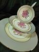 Coalport Tea Cup And Saucer Trio Quaker Grey Pink Rose Romance M Dutton Signed Cups & Saucers photo 4