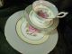 Coalport Tea Cup And Saucer Trio Quaker Grey Pink Rose Romance M Dutton Signed Cups & Saucers photo 5