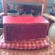Antique Tool Box,  Wood,  Red Chippy Paint,  Storage,  Document,  Hand Crafted Primitives photo 7