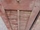Pair C1860 - 70 Victorian Louvered Wooden House Shutters Red 56 