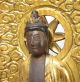 F117: Real Old Japanese Wood Carving Big Buddhist Statue Kannon - Bosatsu.  W/zushi Statues photo 2
