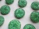 Vintage Buttons Green Glass/made In Tchécoslovaquie Buttons photo 1