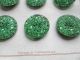 Vintage Buttons Green Glass/made In Tchécoslovaquie Buttons photo 2