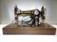 Antique Old Working Metal Iron Wood Graybar Model 1 Usa Sewing Machine W/ Case Sewing Machines photo 2