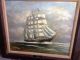 Antique Ship Painting By Heinar Tamme 1952 Famous Listed Artist Folk Art photo 1