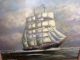 Antique Ship Painting By Heinar Tamme 1952 Famous Listed Artist Folk Art photo 4