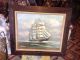 Antique Ship Painting By Heinar Tamme 1952 Famous Listed Artist Folk Art photo 7