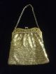 Antique Whiting & Davis Gold Mesh Evening Bag Dance Purse Art Deco Perfect Art Nouveau photo 1