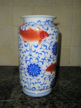 Antique Qing Qianlong Mark Chinese Hand Painted Porcelain Vase photo