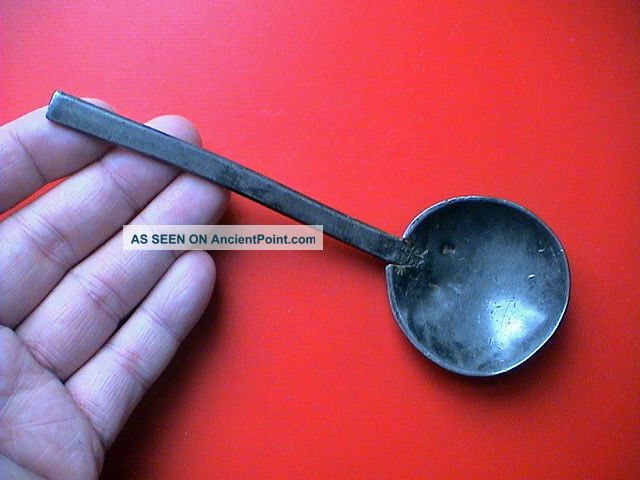 Antique Pewter Spoon With Hallmark,  17th Century Ad. Metalware photo