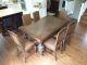 Oak Jacobean Reproduction 10 Piece Dining Set - Table,  8 Chairs,  Sideboard Post-1950 photo 7